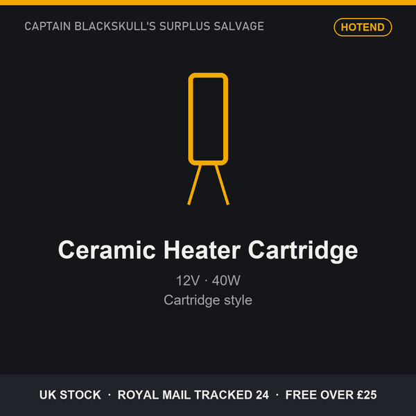 Ceramic Heater Cartridge - 12V 40W