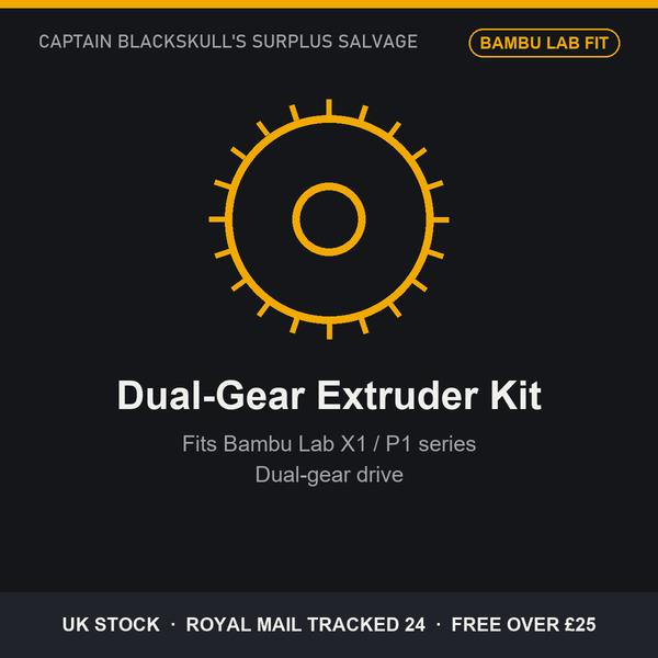 Dual-Gear Extruder Kit - fits Bambu Lab X1 / P1 series