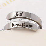 Silver Spiral Heart Ring