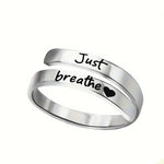 Silver Spiral Heart Ring