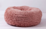 Round Plush Dog Bed for Small Dogs and Puppies